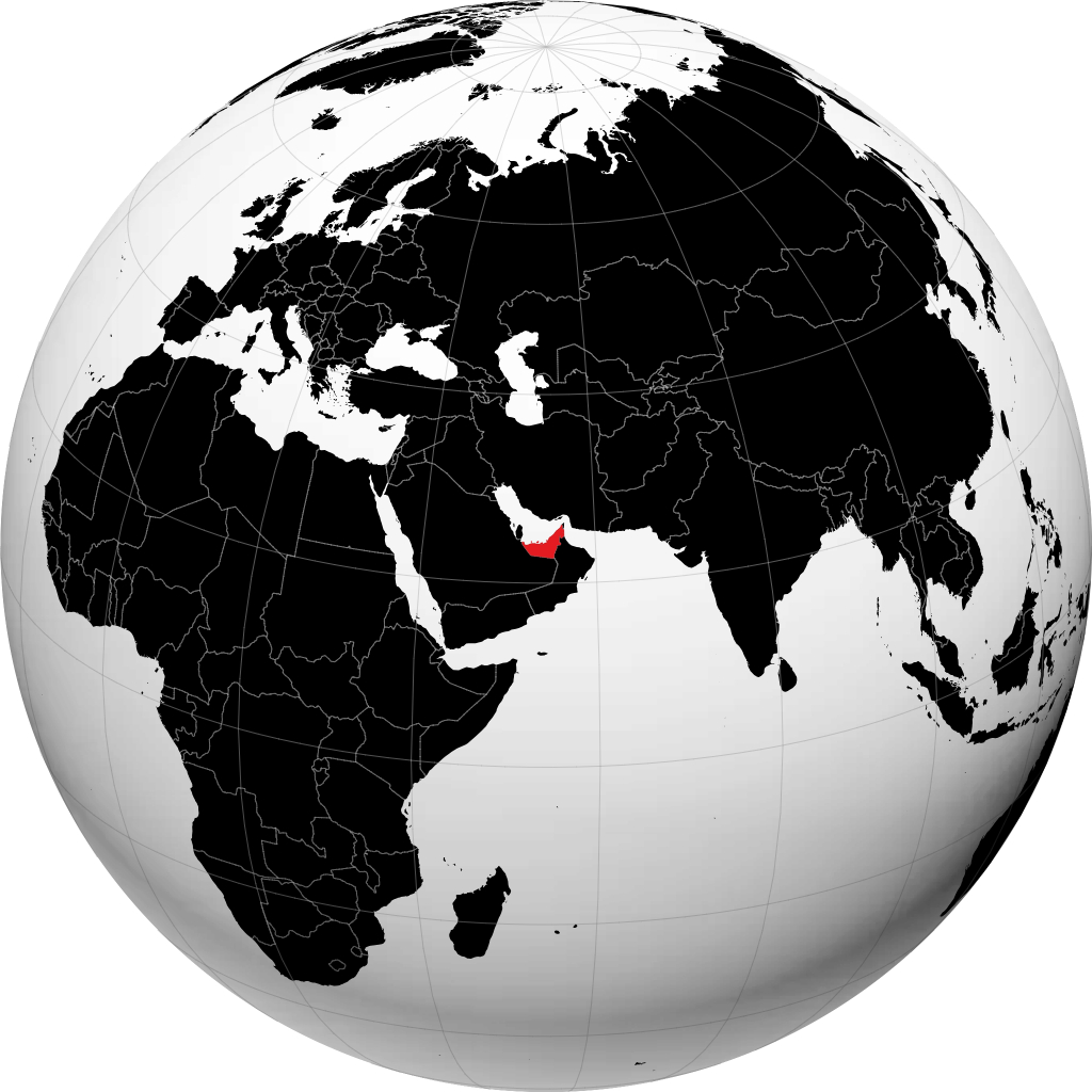 UAE på globussen
