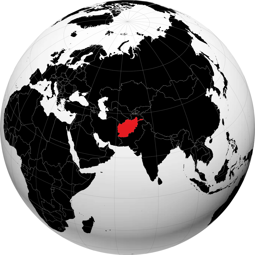 Afghanistan på globussen