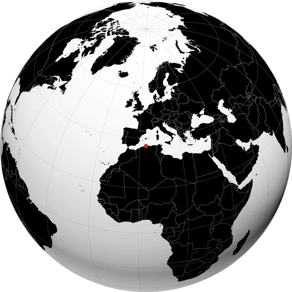 Algiers på globussen
