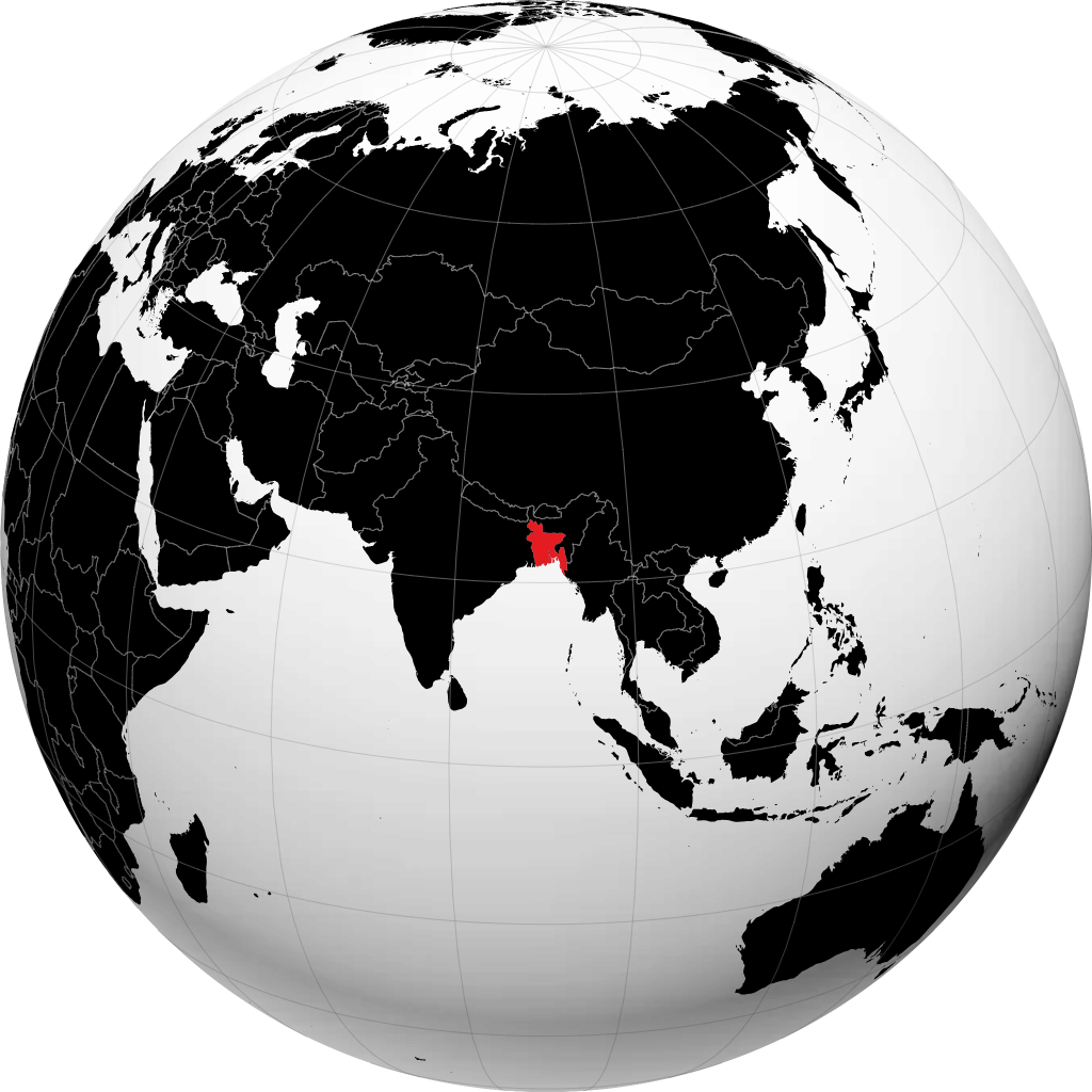 Bangladesh på globussen