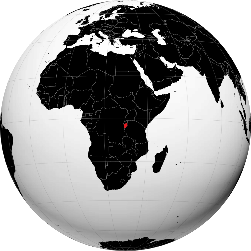 Burundi på globussen