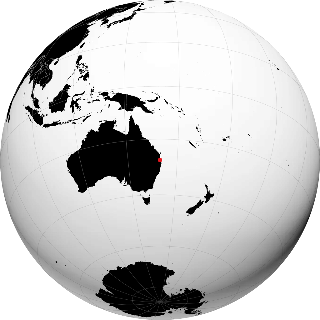 Brisbane på globussen