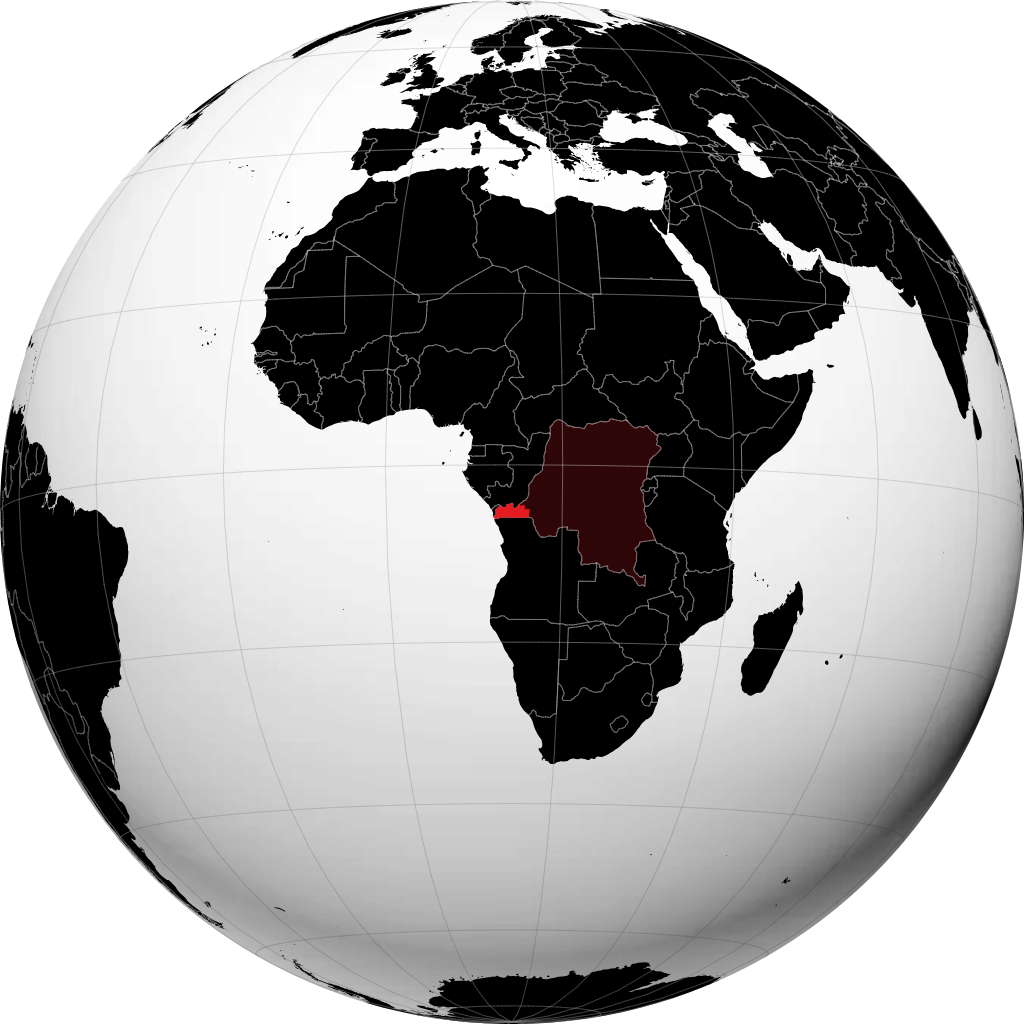 Bas-Congo-provinsen på globussen
