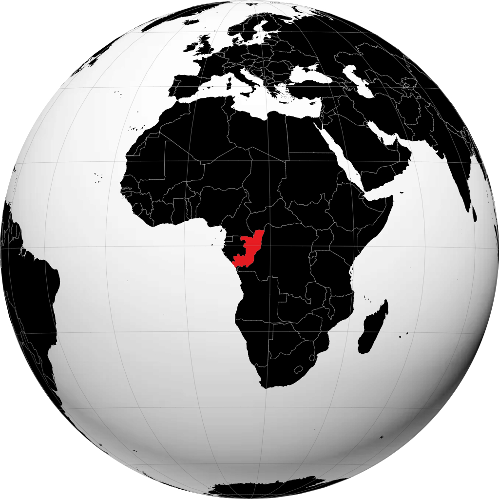 Republikken Congo på globussen
