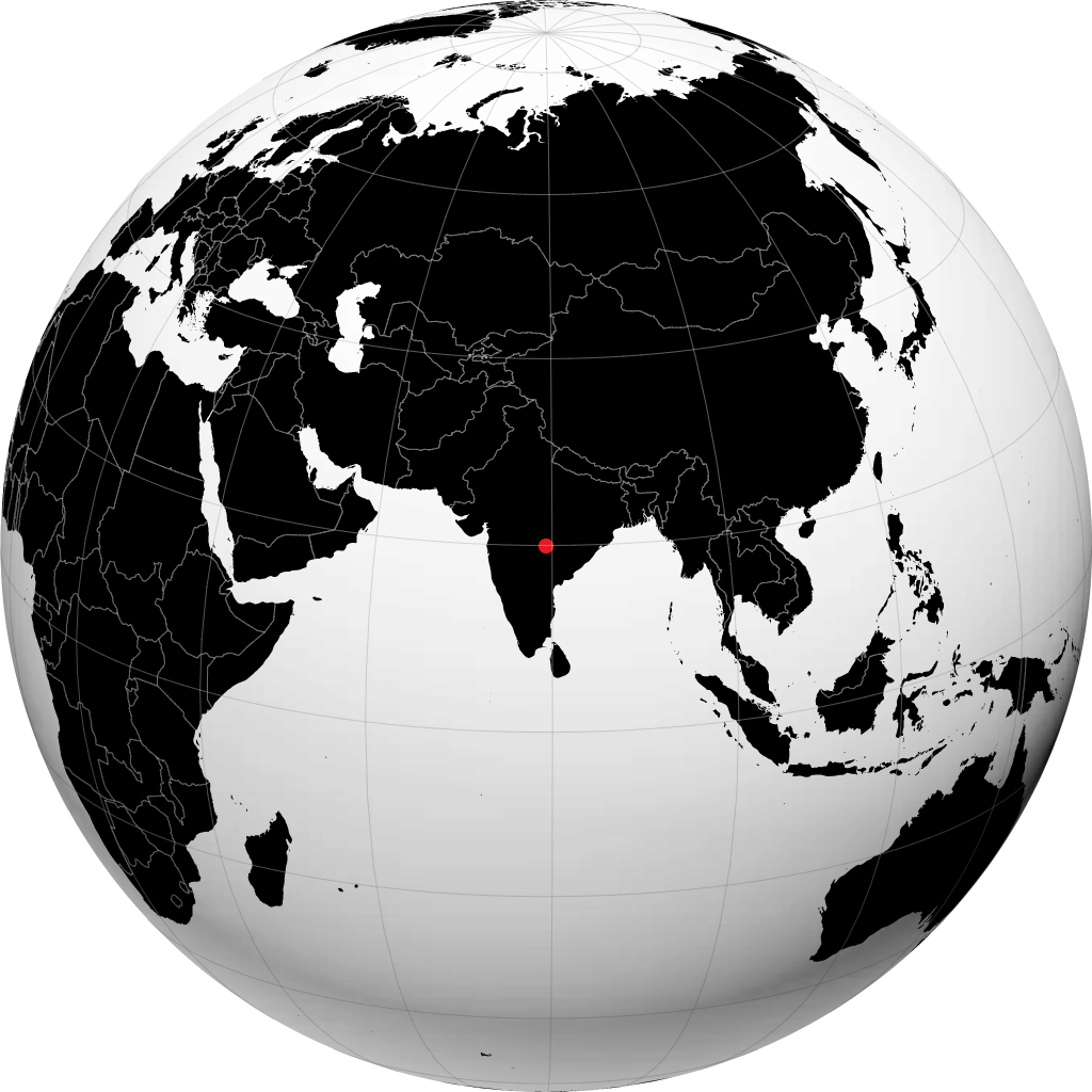 Chandrapur på globussen