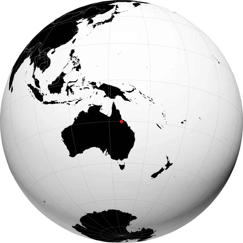 Charters Towers på globussen
