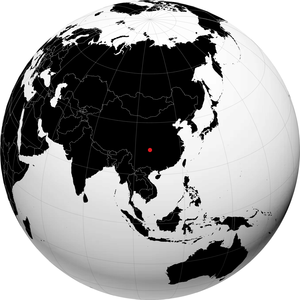 Chongqing på globussen