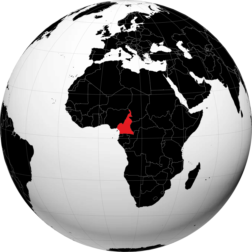 Cameroun på globussen