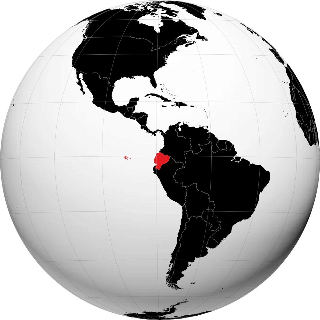 Ecuador på globussen