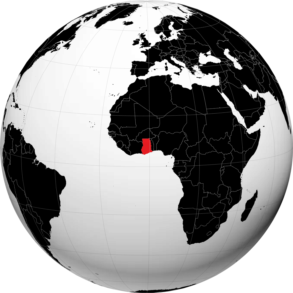 Ghana på globussen