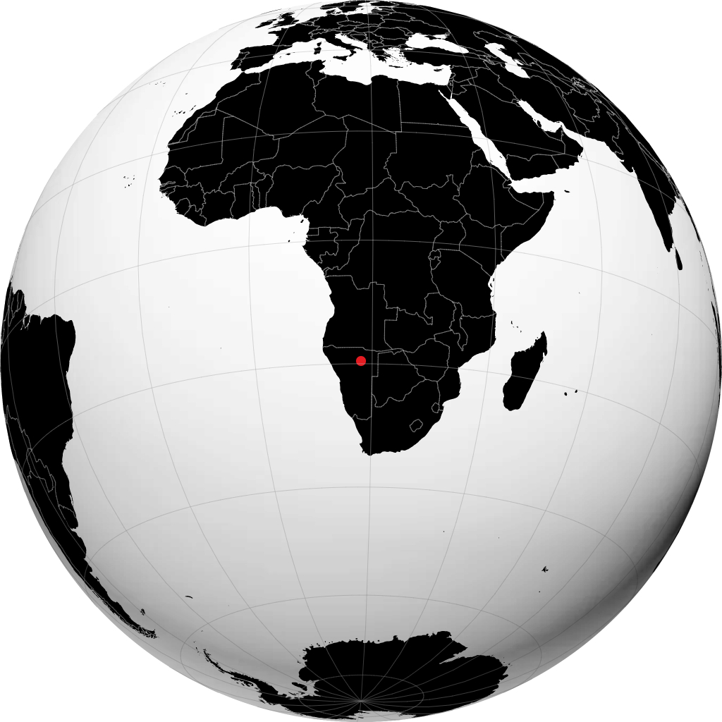 Grootfontein på globussen