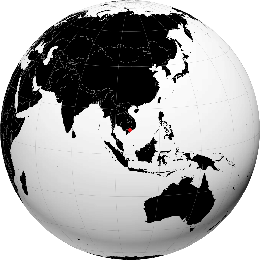 Ho Chi Minh City på globussen