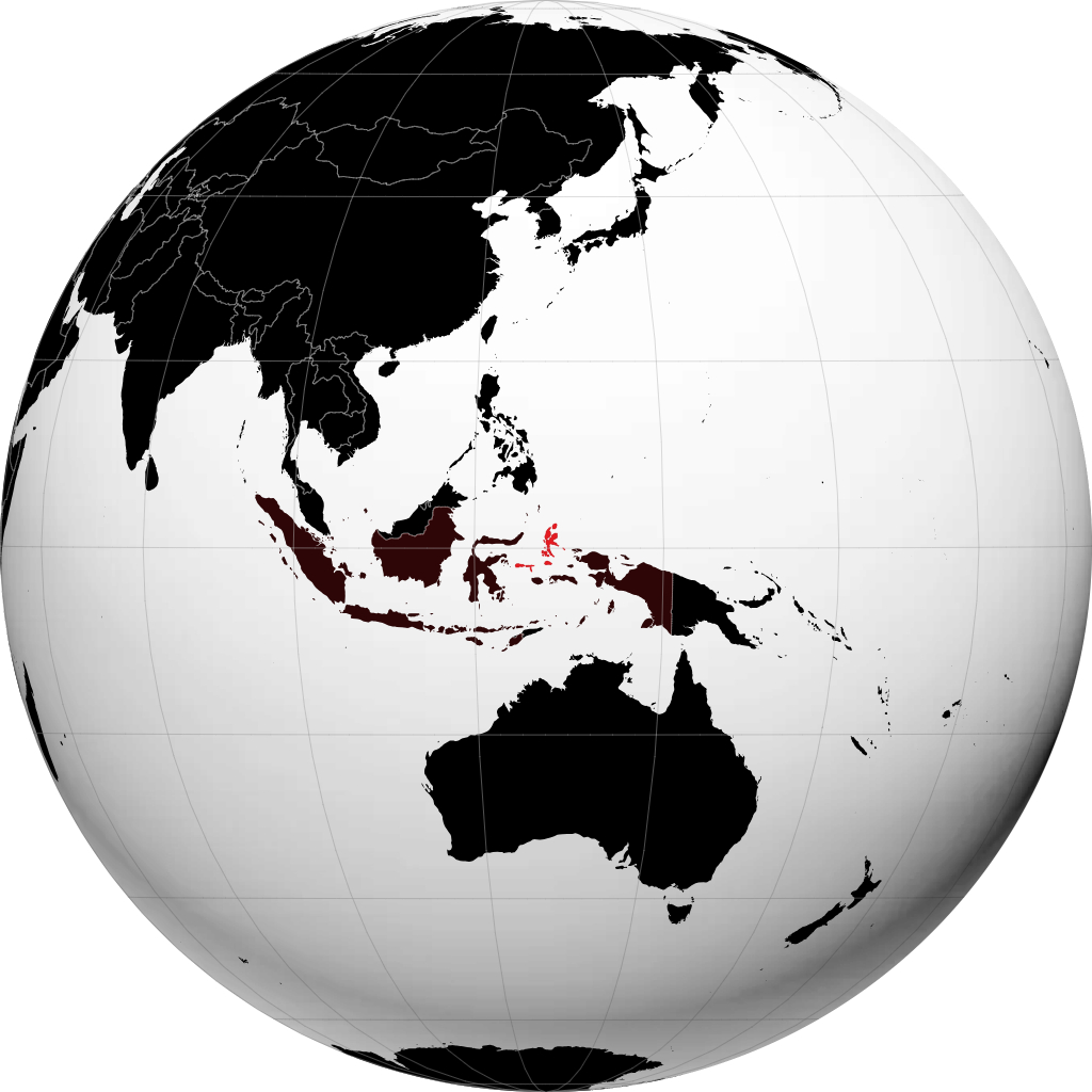 Nordlige Maluku-provinsen på globussen