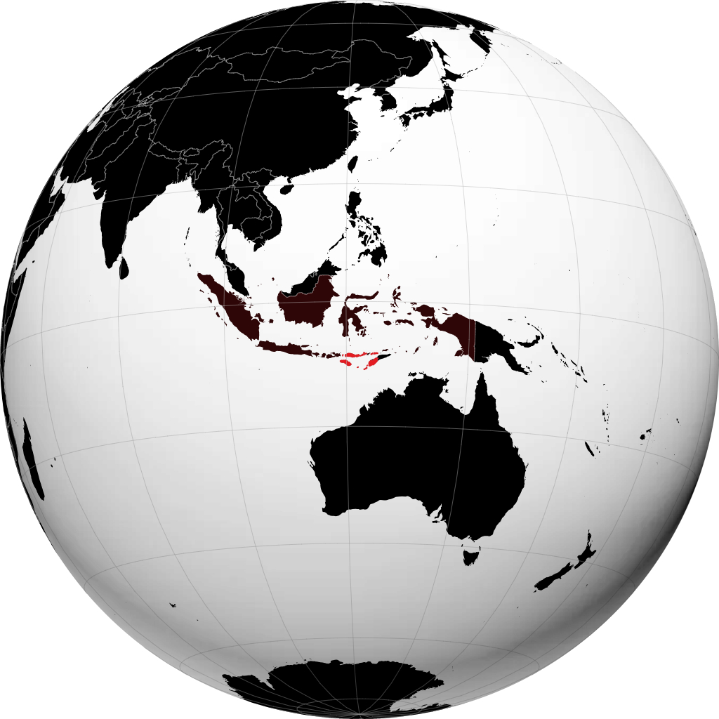 Nusa Tenggara Timur-provinsen på globussen
