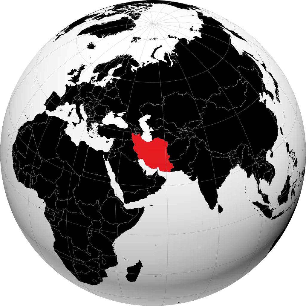 Iran på globussen