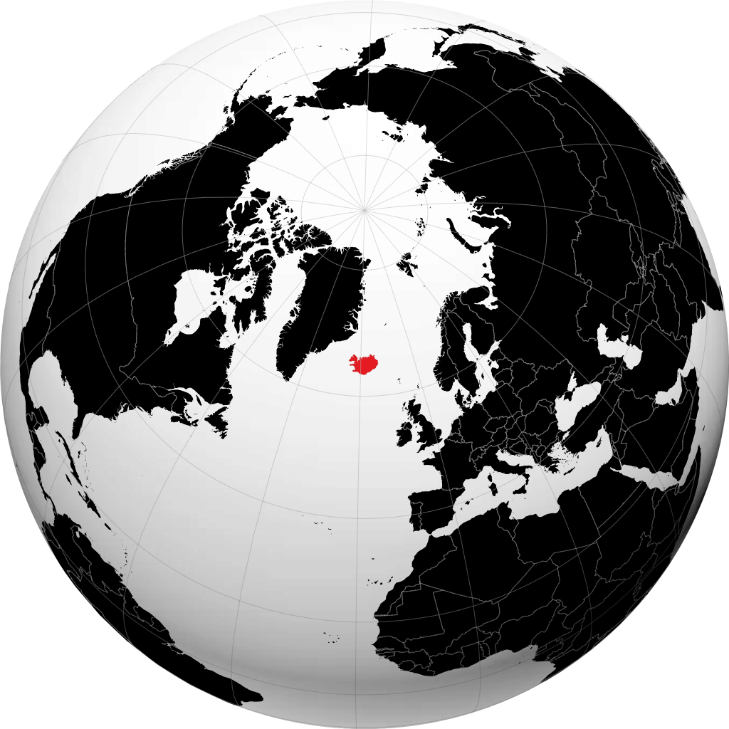 Island på globussen