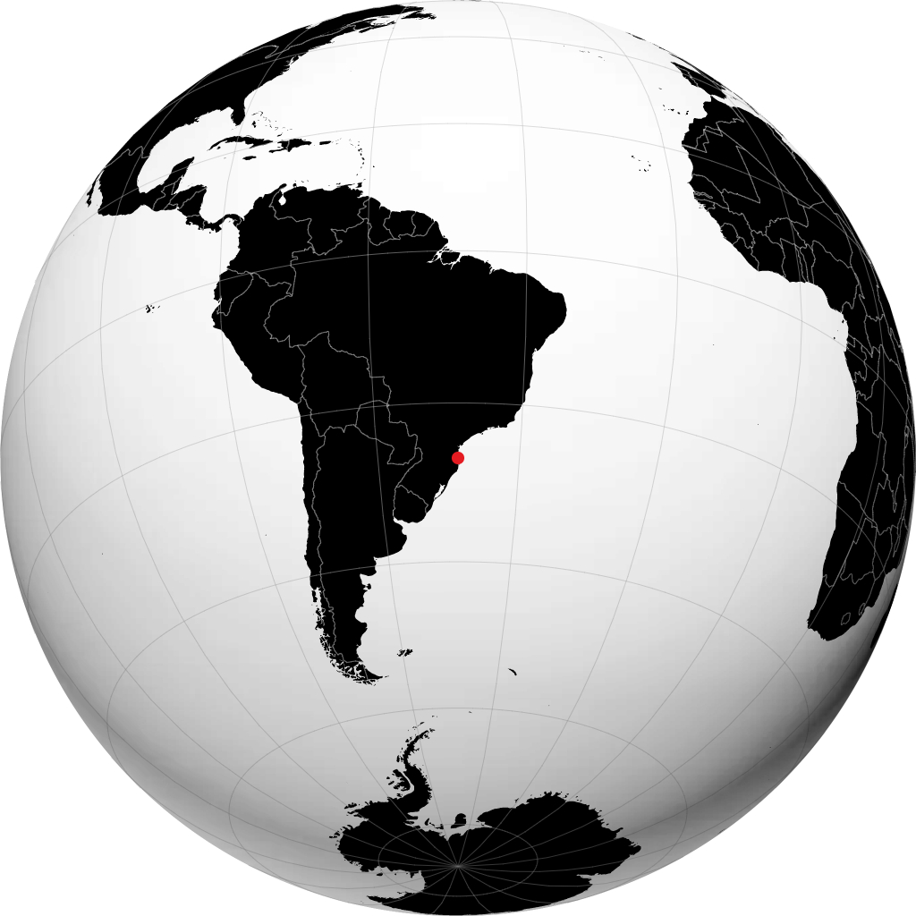 Itajaí på globussen