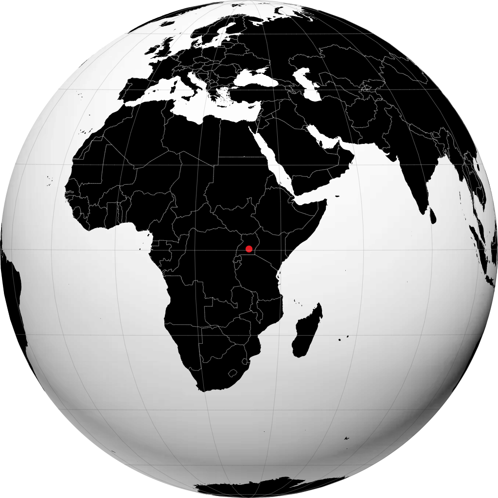 Kampala på globussen