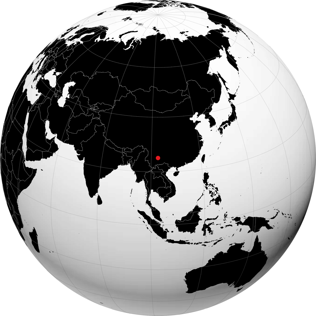 Kunming på globussen