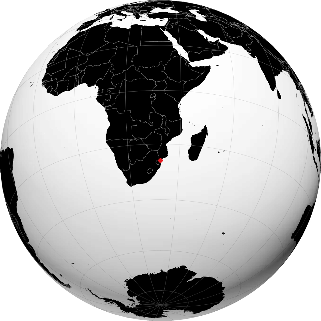 Maputo på globussen