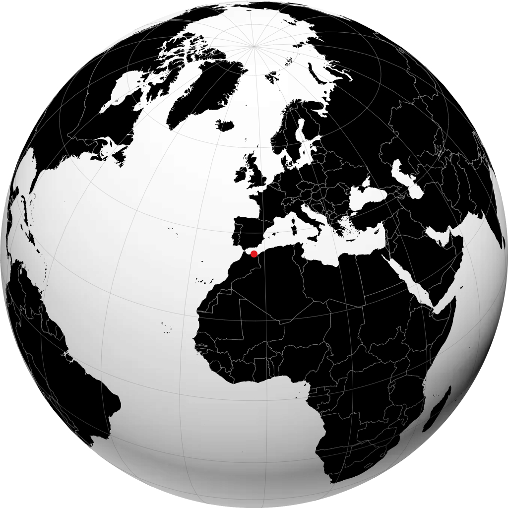 Melilla på globussen