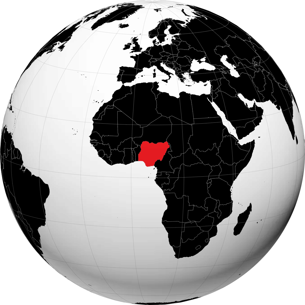 Nigeria på globussen