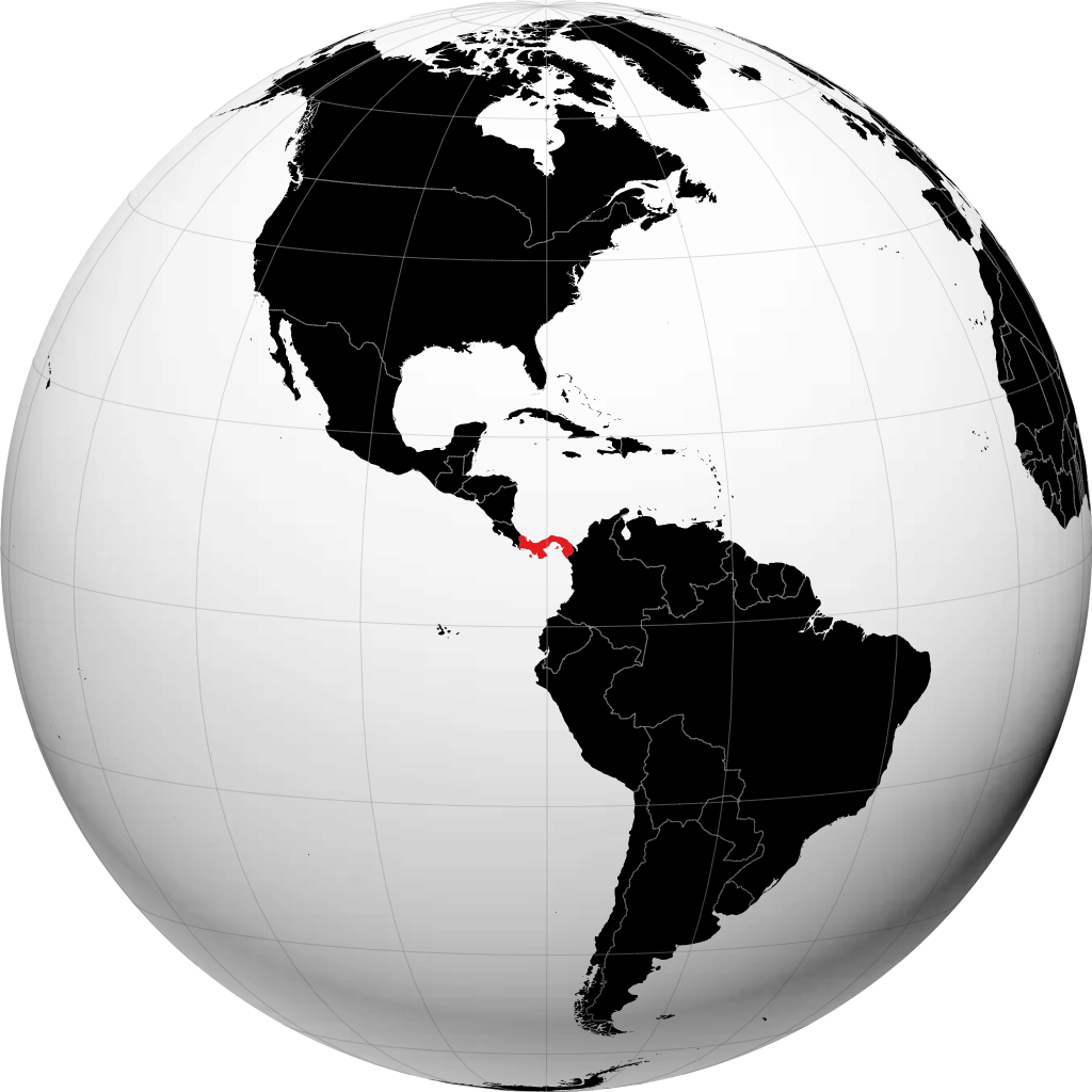 Panama på globussen