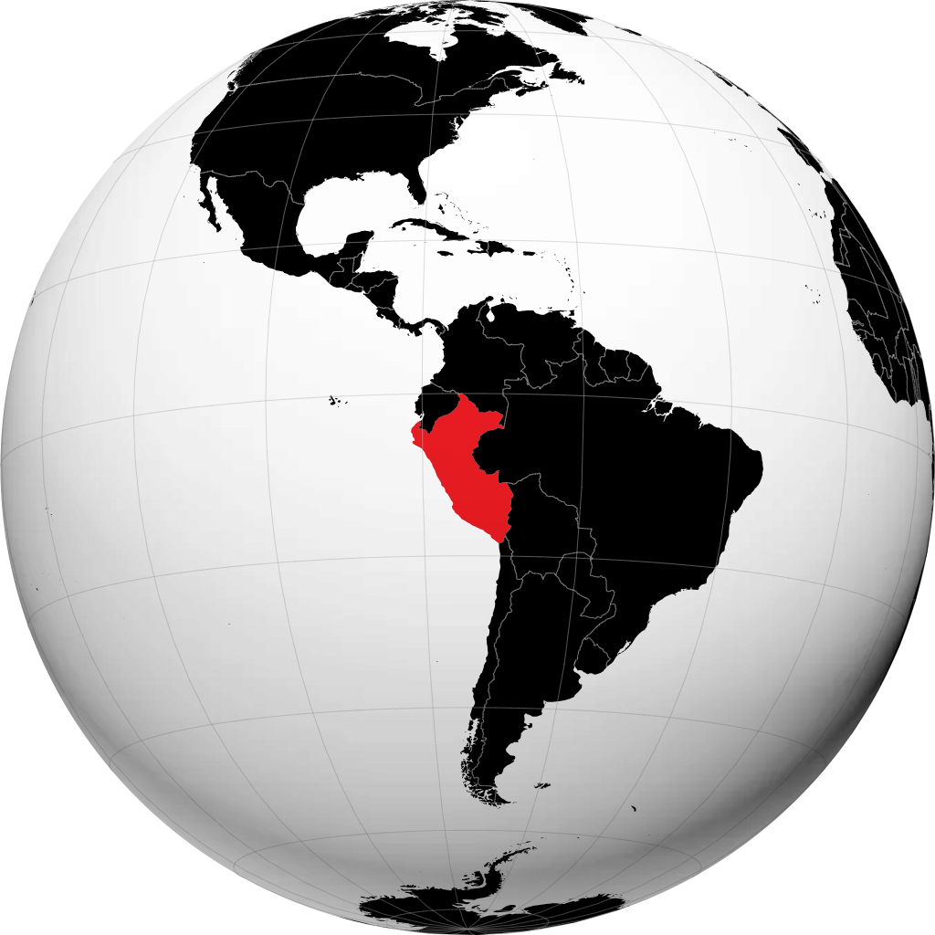Peru på globussen