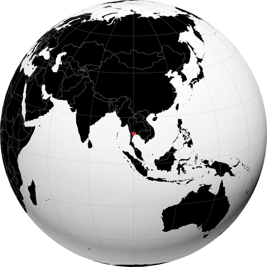 Phetchaburi på globussen