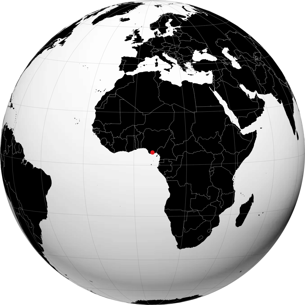 Port Harcourt på globussen
