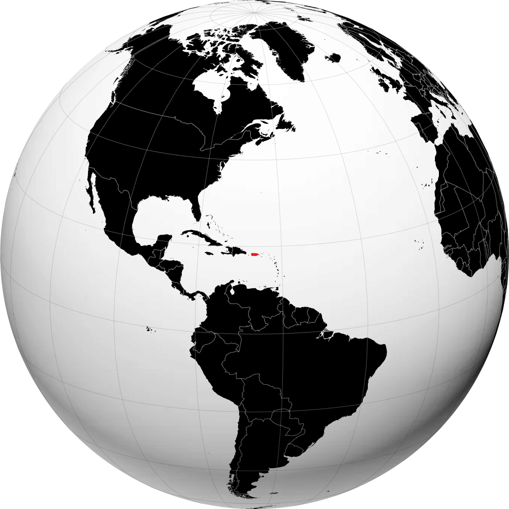 Puerto Rico på globussen
