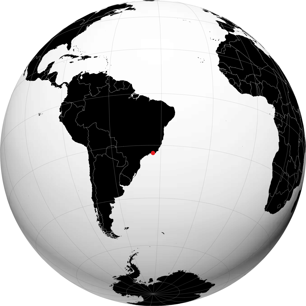 Rio de Janeiro på globussen
