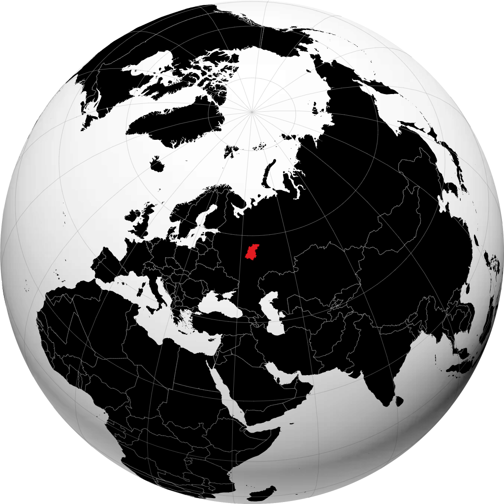 Nizhegorod-regionen på globussen