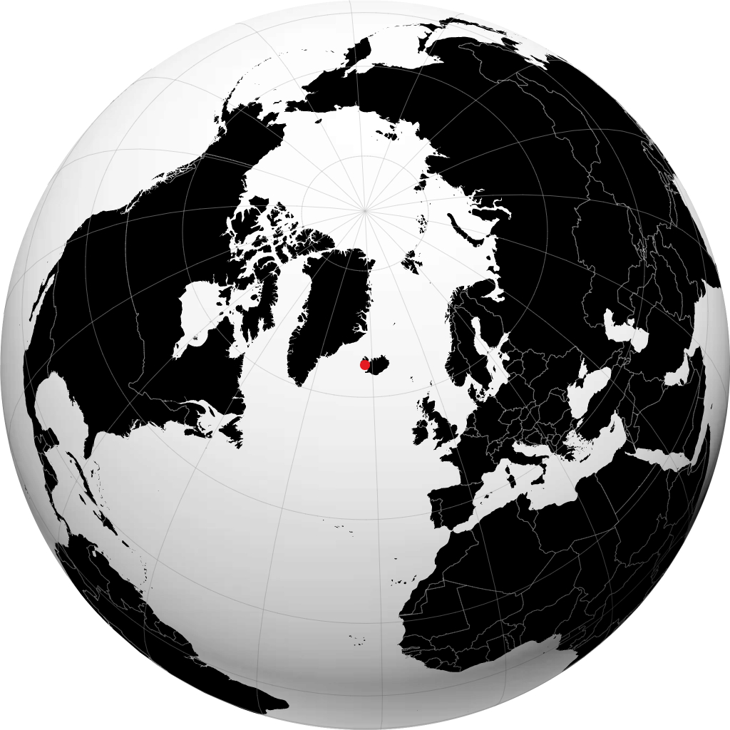 Stykkishólmur på globussen