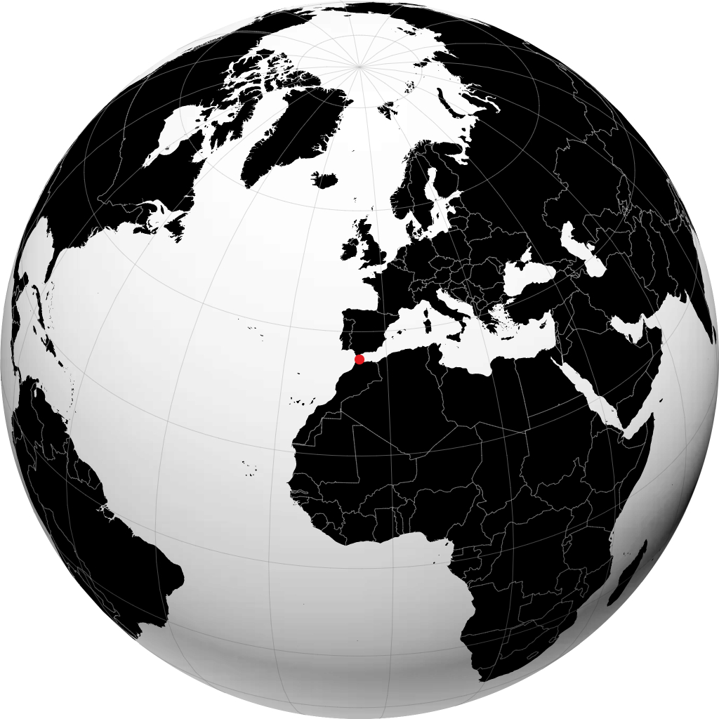 Tétouan på globussen