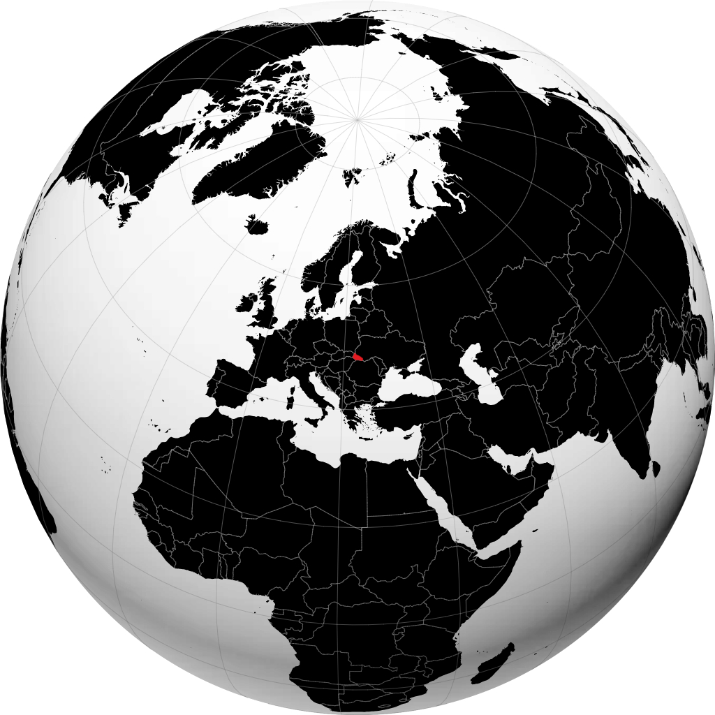 Zakarpattia-regionen på globussen
