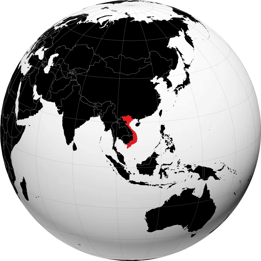 Vietnam på globussen