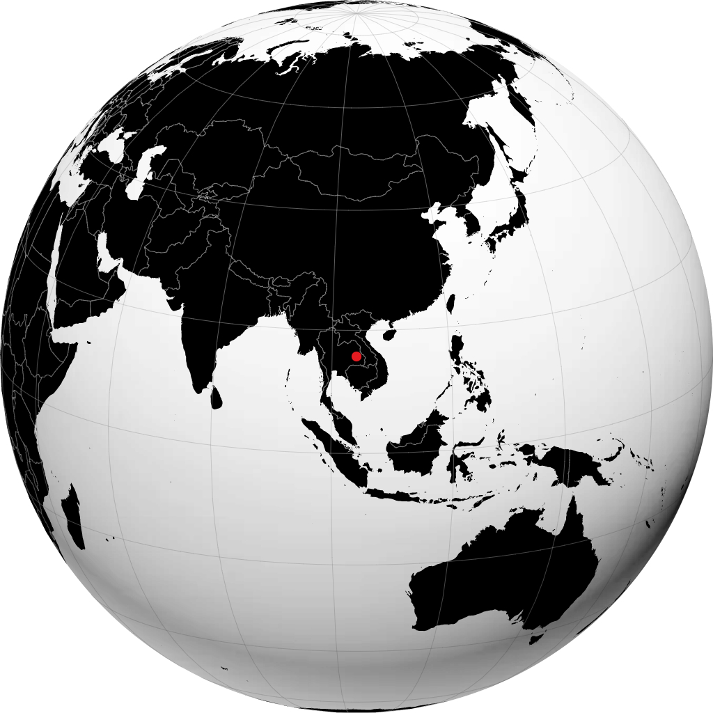 Yasothon på globussen